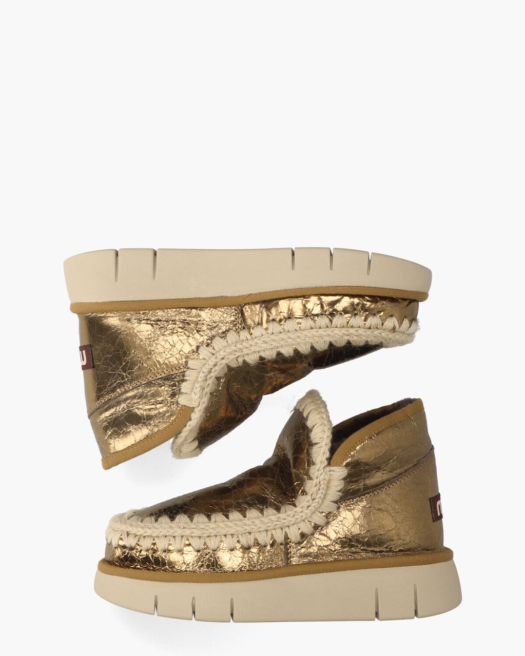 Mou Eskimo Bounce Goud Dames Enkelboots