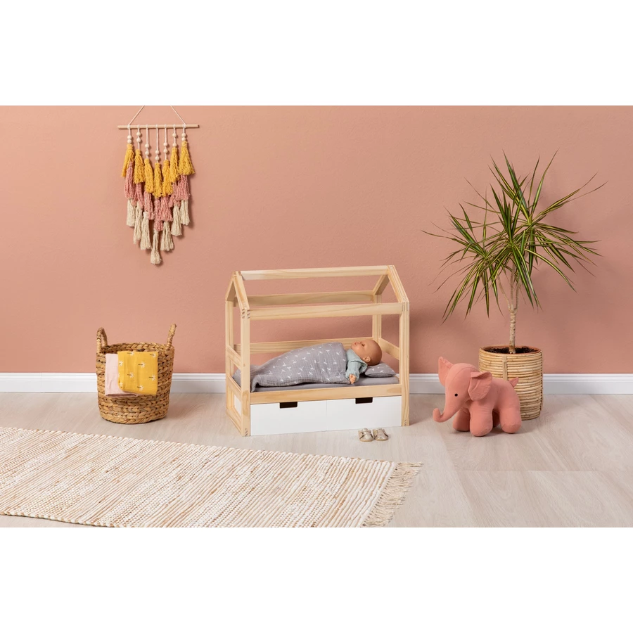 MUSTERKIND® Puppen-Hausbett Viola naturweiß