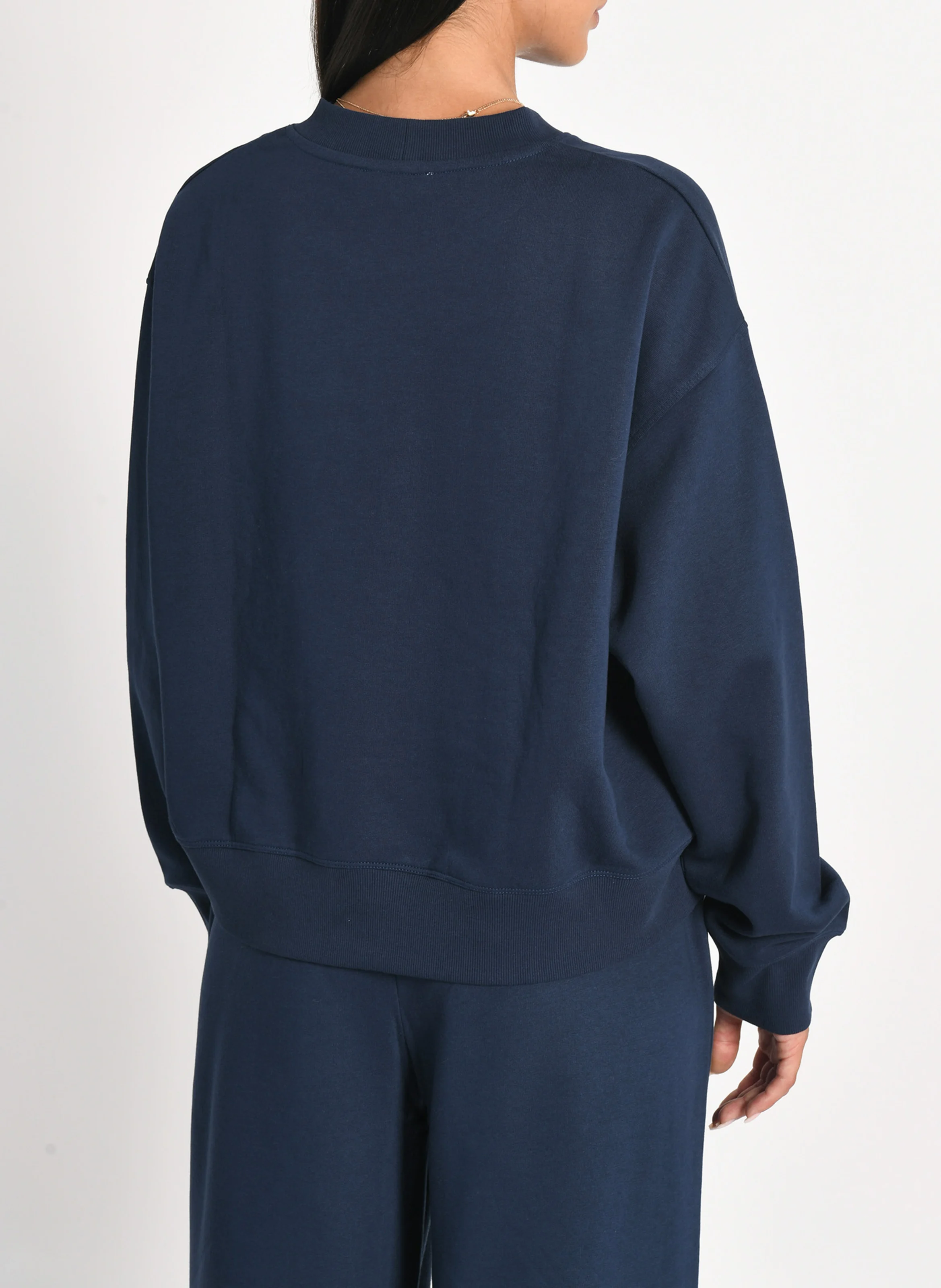 SUZY - Sweat ample en coton mélangé | Bleu