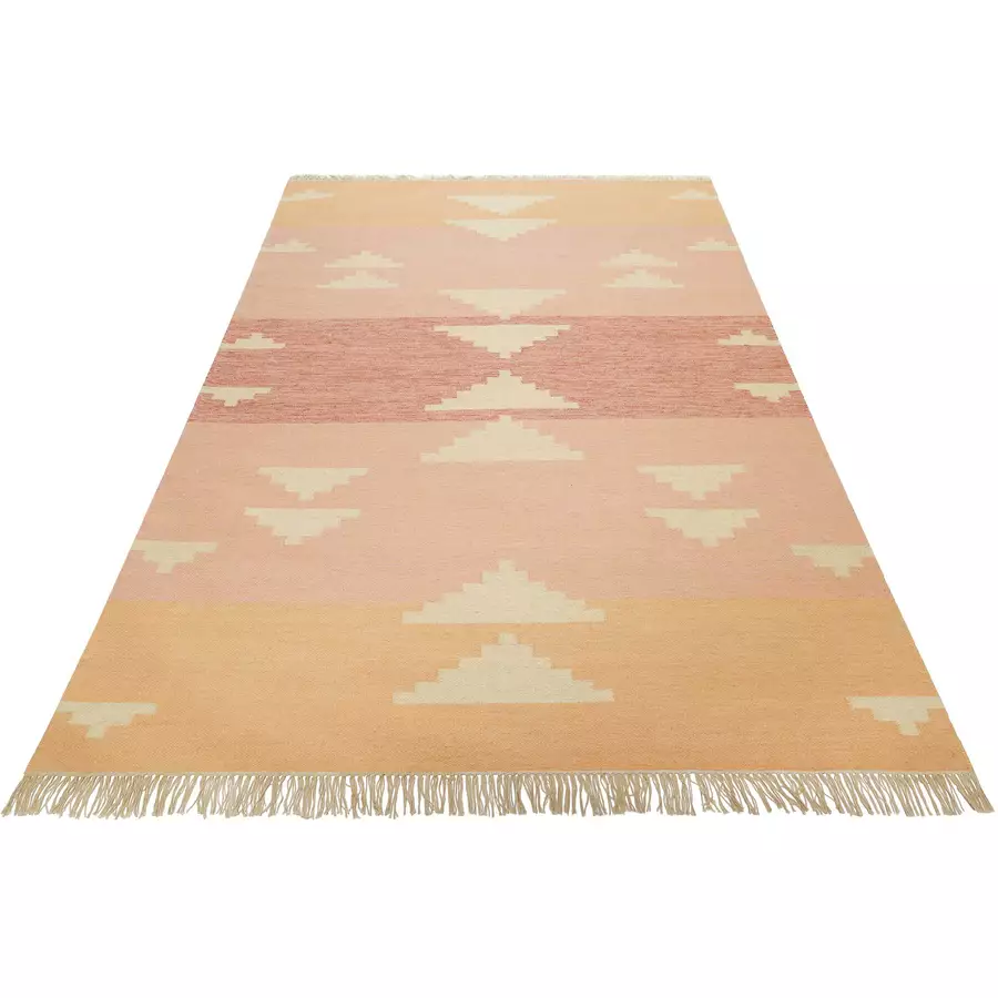 Green Looop Kelim Teppich Soleil rosa