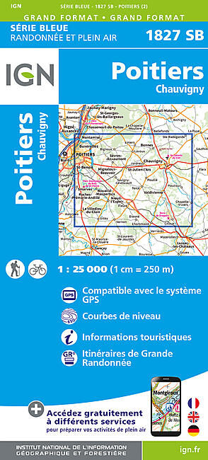 IGN - 1827 SB POITIERS CHAUVIGNY 1 25 000