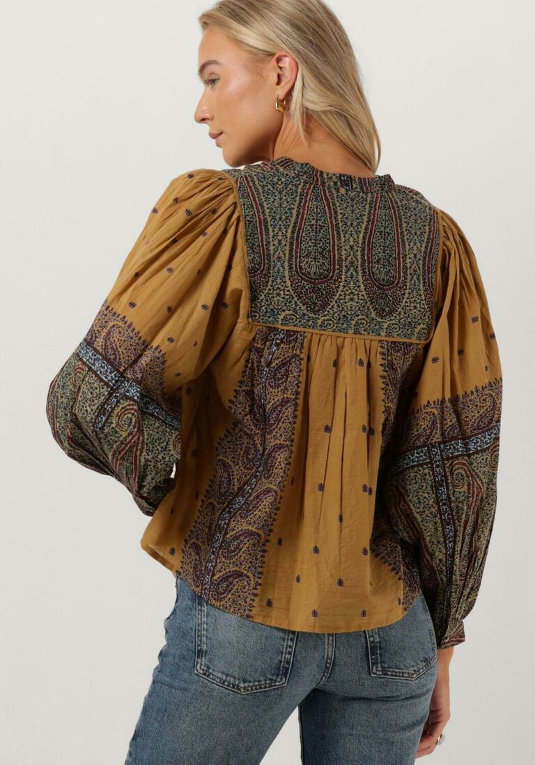 ANTIK BATIK camel antik batik blouse hida blouse