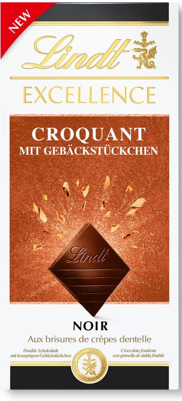Lindt EXCELLENCE CROQUANT met koekjes - 100 g