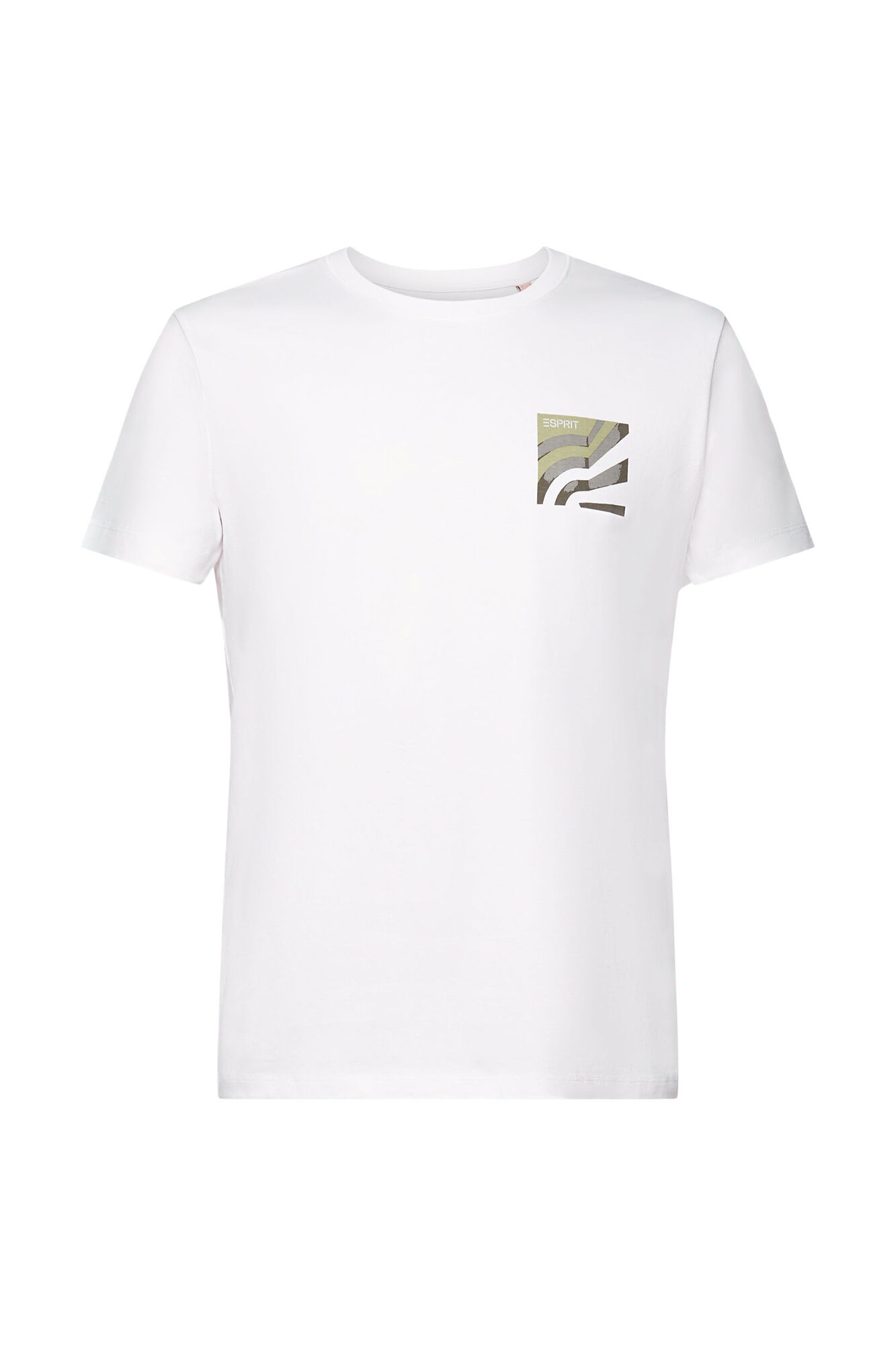 Camiseta de algodão de corte regular - Estampa branca