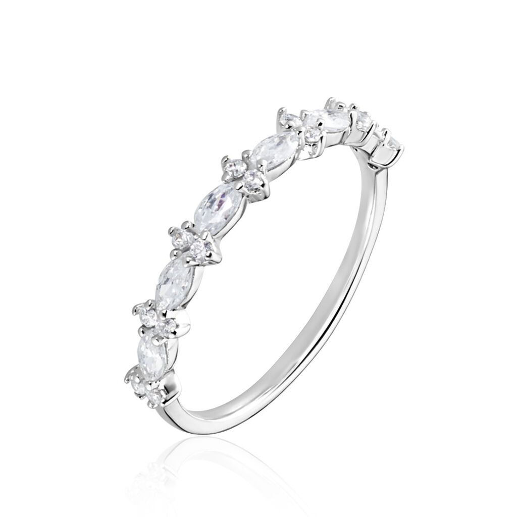 Bague Argent Blanc Coby Oxydes De Zirconium
