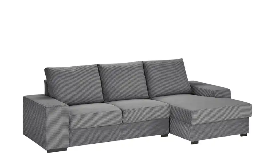 Ecksofa Rome Anthrazit rechts Cordstoff