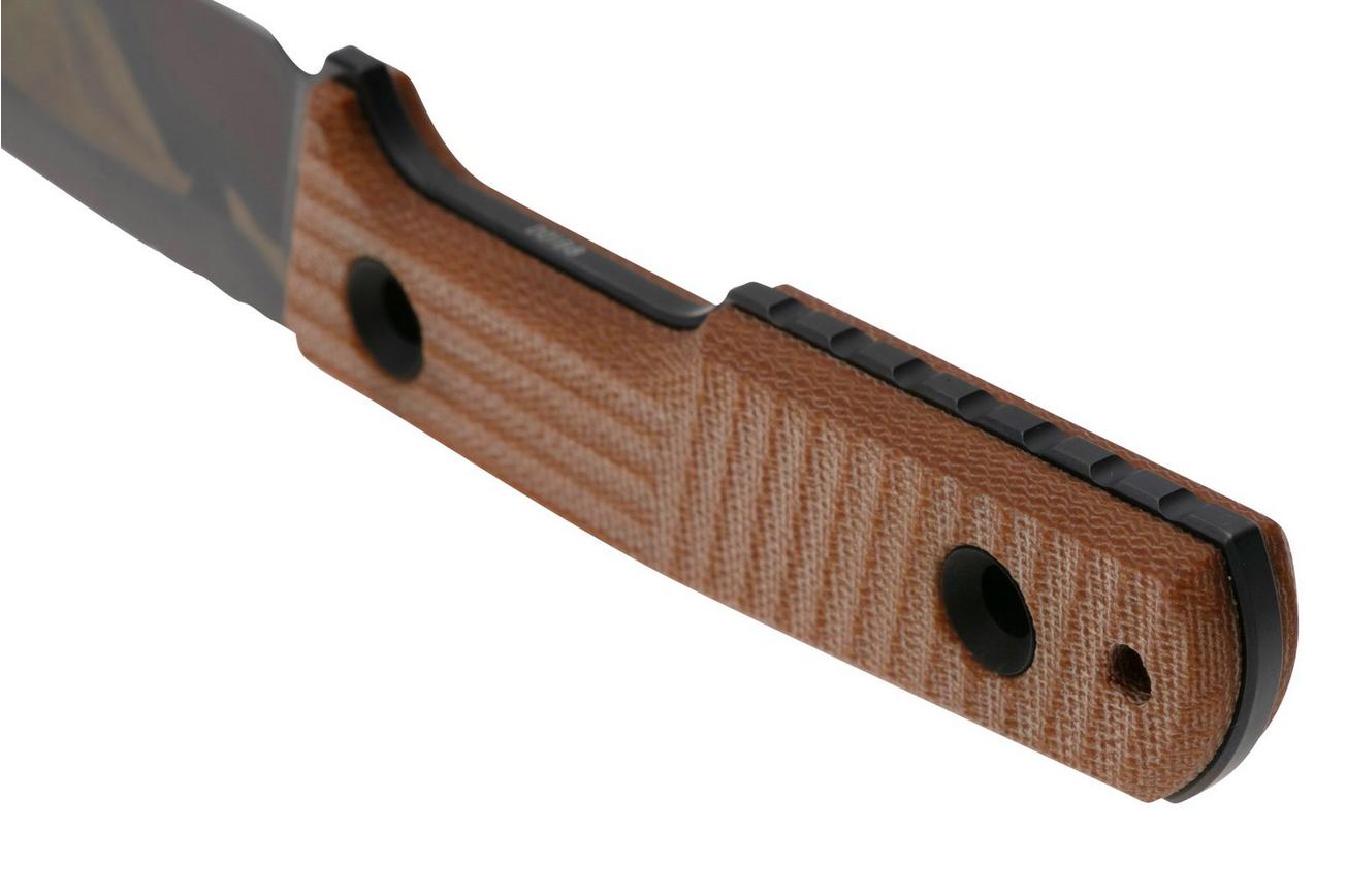 TRC Knives Urban Tactical, Elmax, Apocalyptic Finish, Natural Canvas Micarta, survivalmes