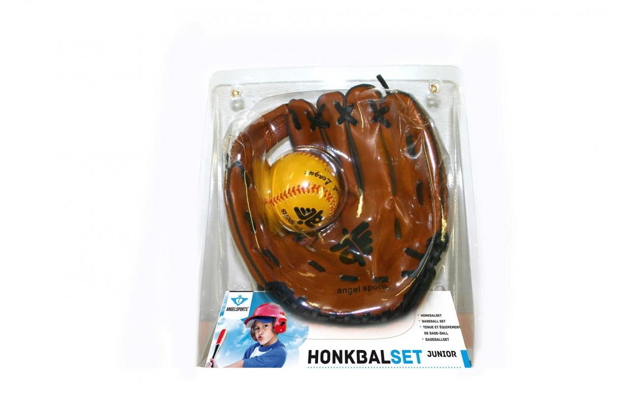 Honkbalset: handschoen en bal