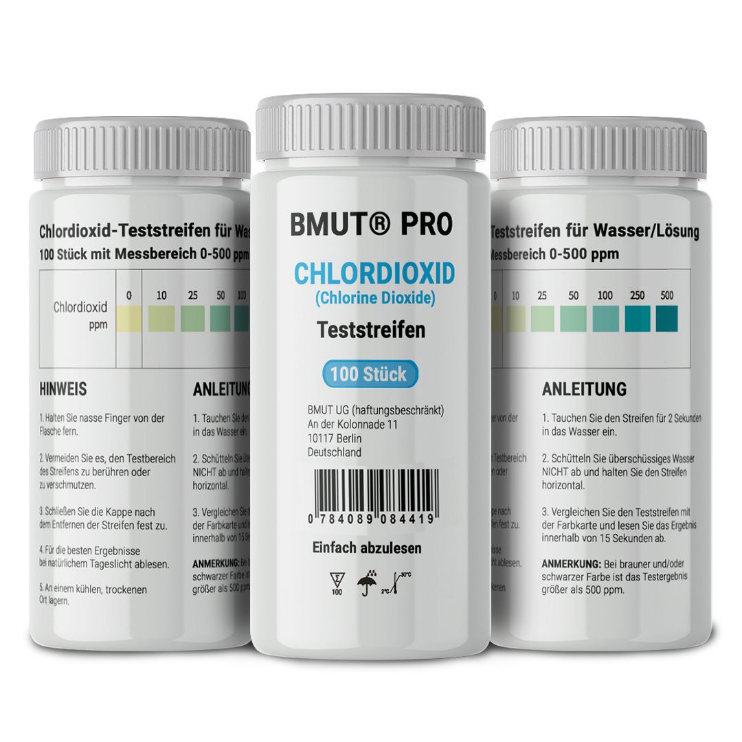 BMUT Teststreifen Chlordioxid Lösung (CDL/CDS) Schnelltest