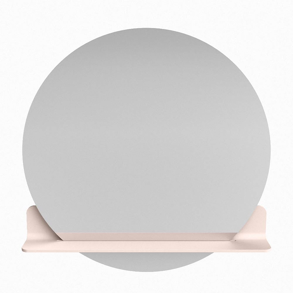 Mondiaz Spot spiegel rond Ø80cm met planchet rosee