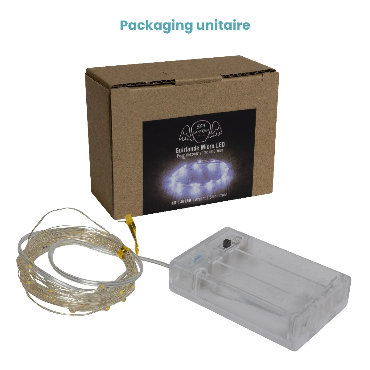 SkyLantern 40 Micro LED 4 m - Blanc Froid