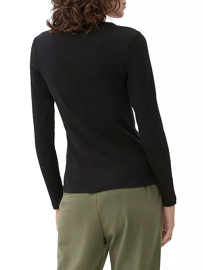 S.OLIVER Langarmshirt schwarz