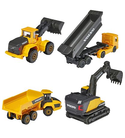 Majorette Leget?j - Volvo Arbejdsmaskiner - 4 stk