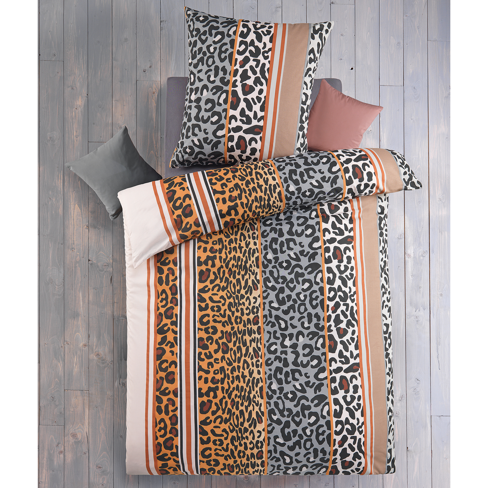 Renforcé-Bettwäsche - Animal-Print - Leo - 135x200 cm