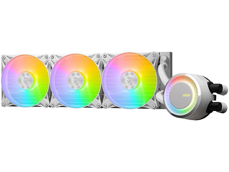 MSI Wasserkühlung MAG CORELIQUID E360 WHITE MSI MAG CORELIQUID E360 WHITE Computerkühlsystem Hauptplatine, Prozessor Flüssigkeitskühlung 12 cm Weiss