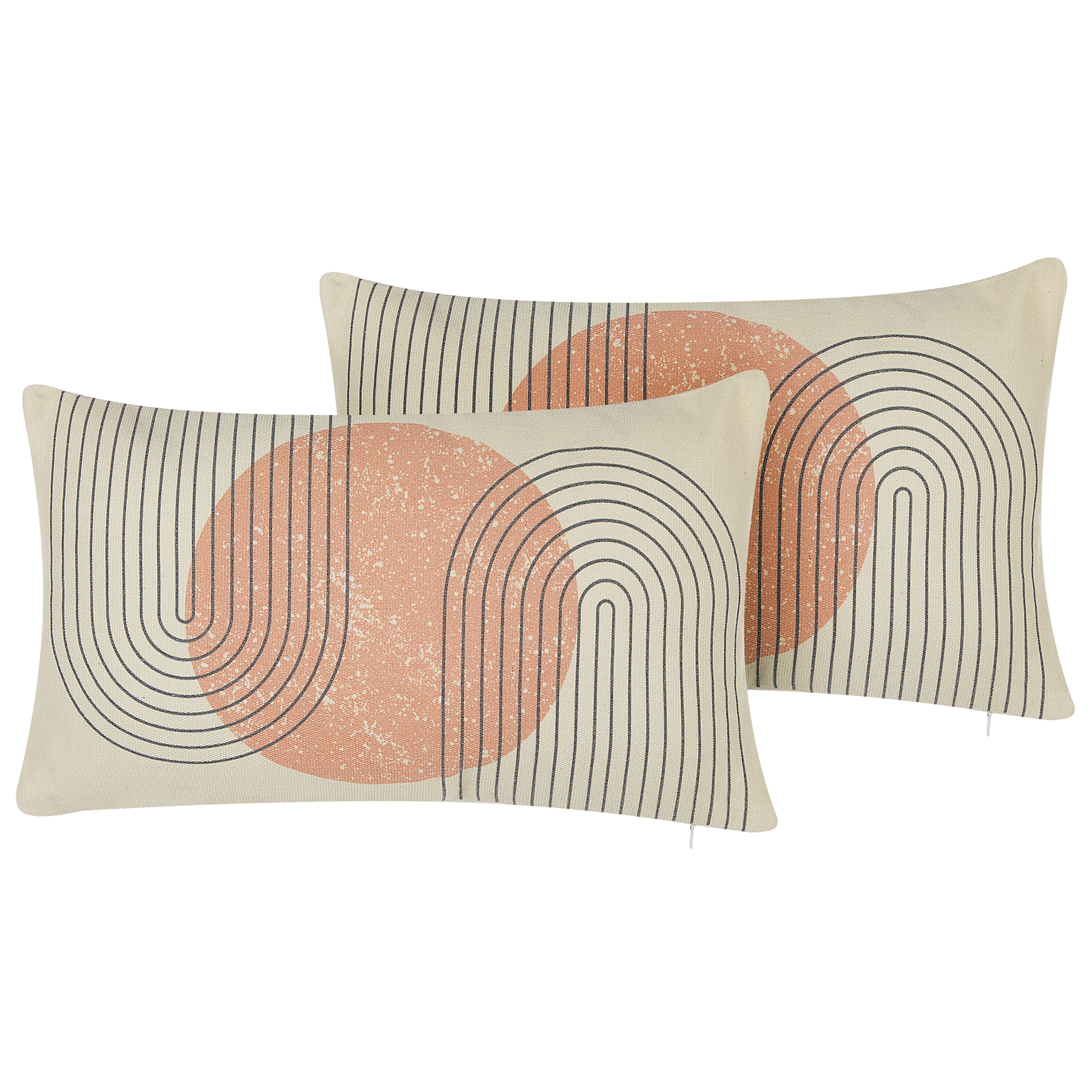 Beliani-GERBERA -Sierkussen set van 2-Beige-30 x 50 cm-Polyester