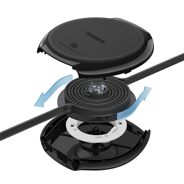 (1m) 100W Free2Draw Ausziehbares USB C auf USB C Ladekabel Datenkabel - Schwarz