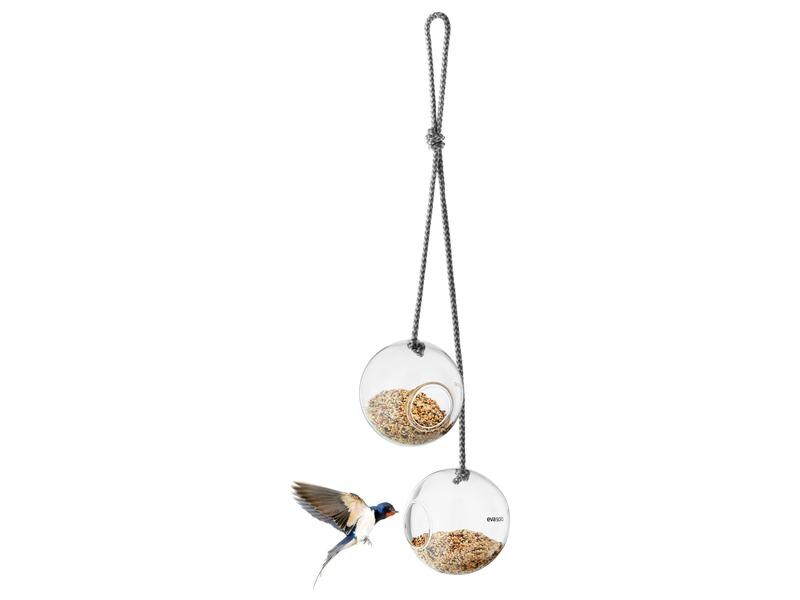 Eva Solo Futterspender Kugel 2er Set, Ø 10 cm Glasfutterkugel