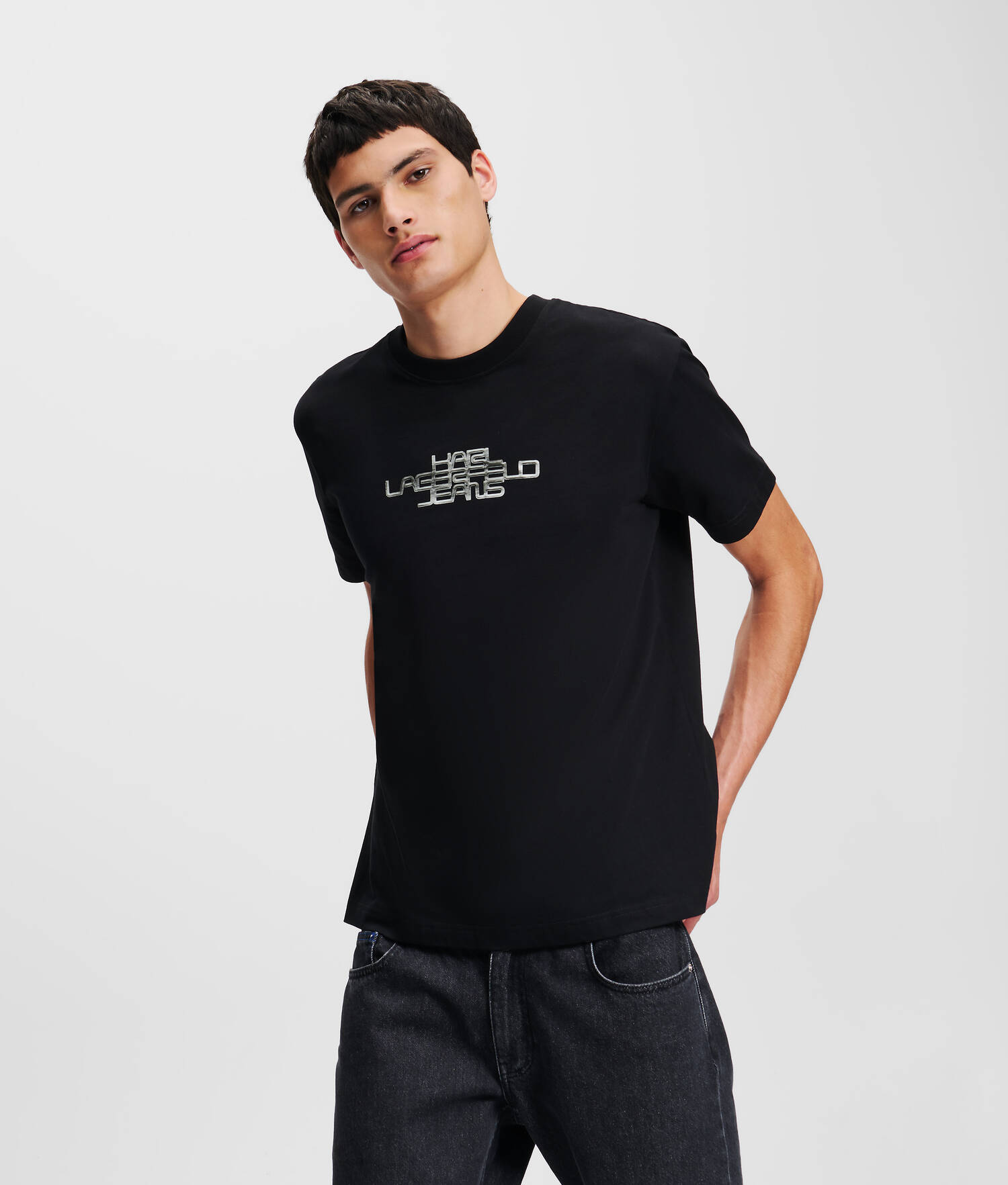 T-SHIRT À LOGO EN ALUMINIUM KLJ