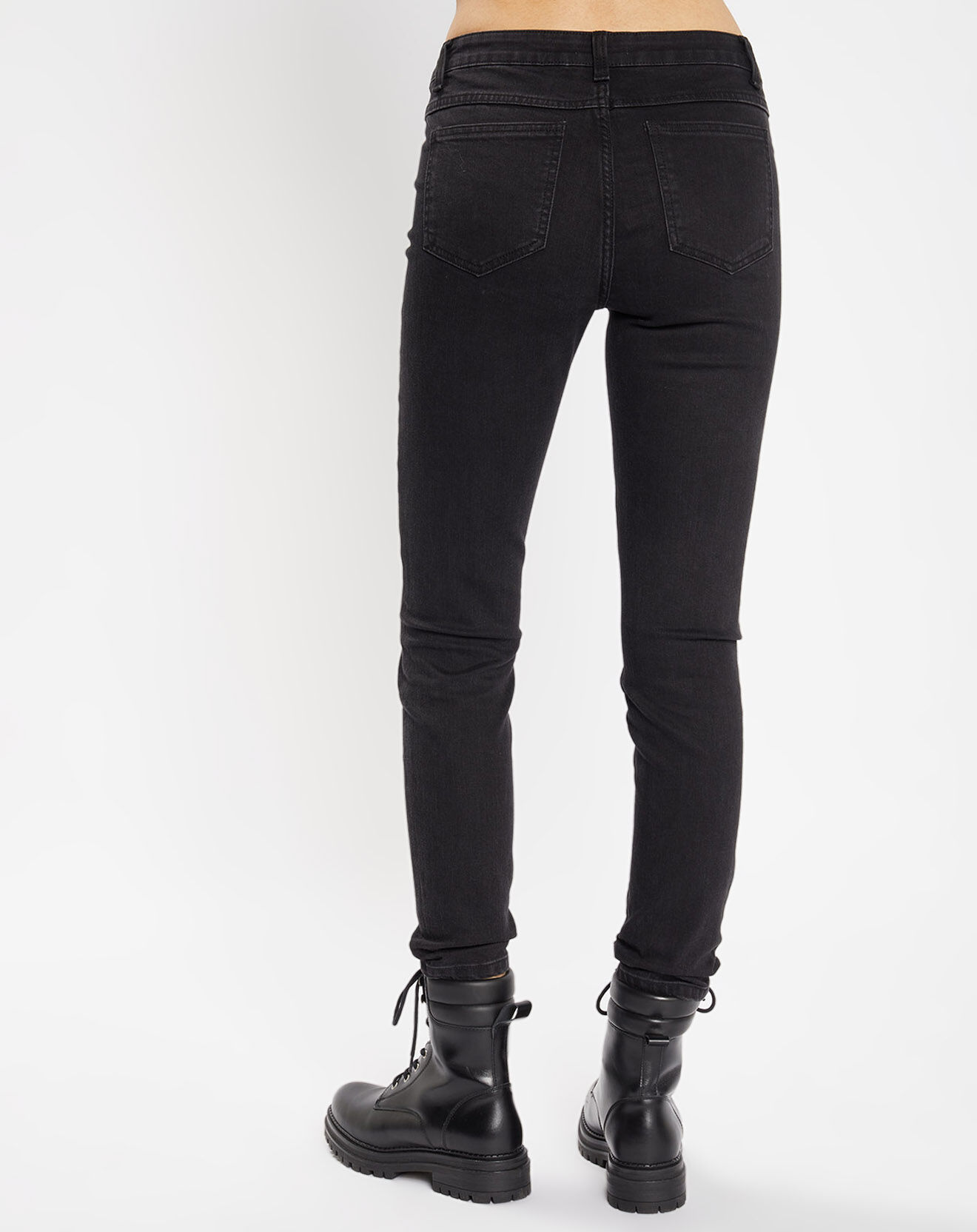 Galeries Lafayette Jean en Coton Bio Lslim noir