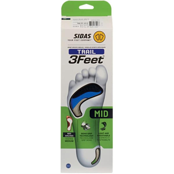 Semelle chaussure trail SIDAS 3FEET TRAIL MID UNICOLOR