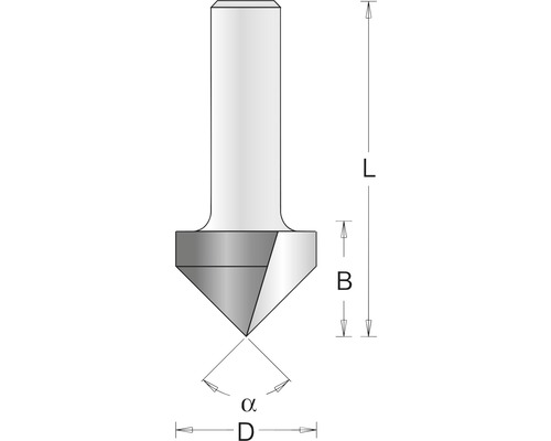 HM V-groeffrees HiKOKI 12,7x47,5 mm