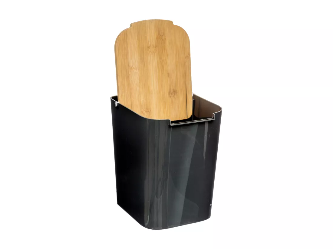 Poubelle à Couvercle Bambou 
