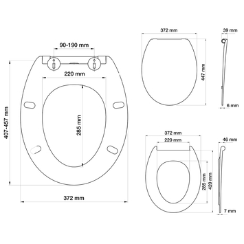 Tiger Wc-bril Blade Wit met Softclose en Quick-release