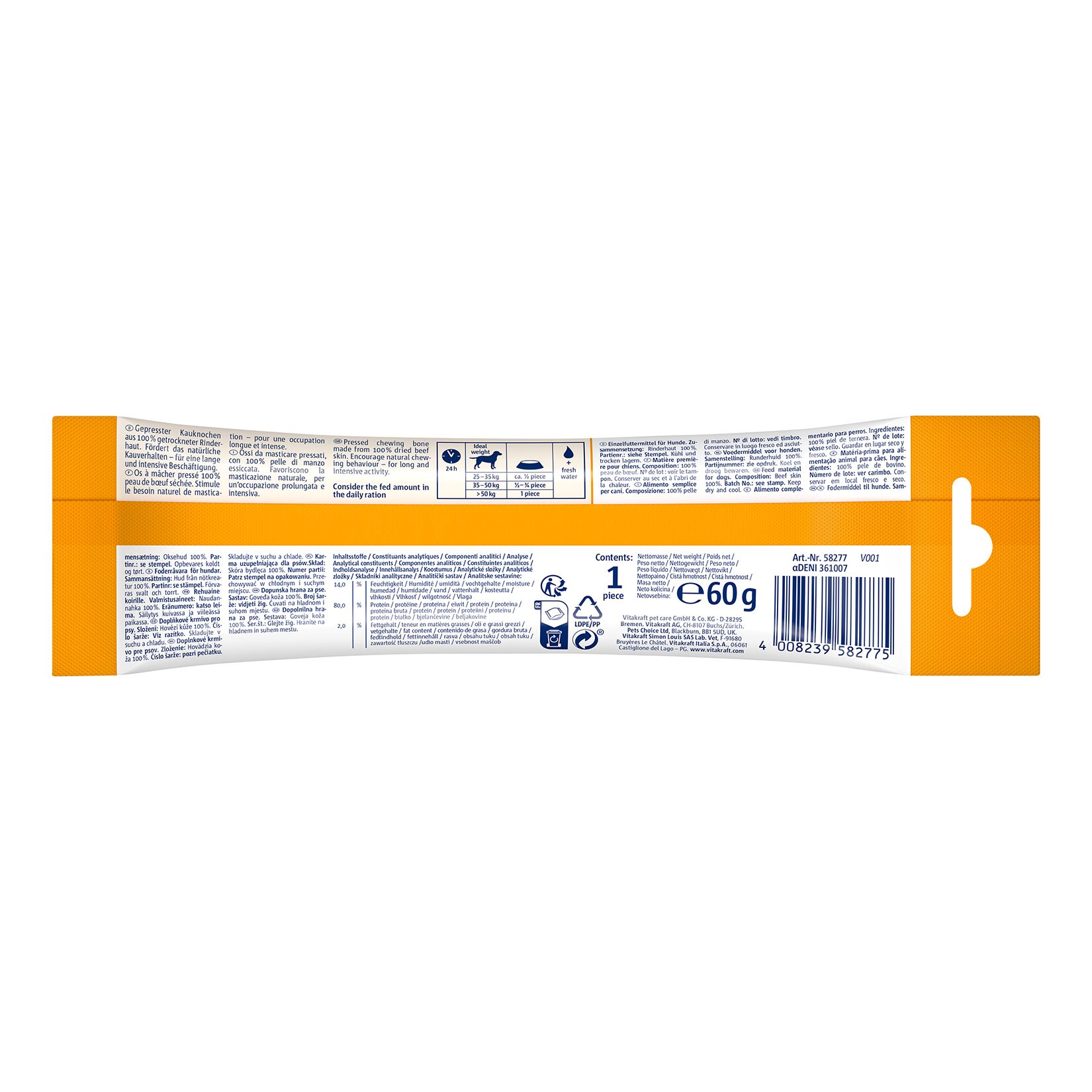 Vitakraft Long Lasting Chews Kauknochen 60 g, 24er Pack