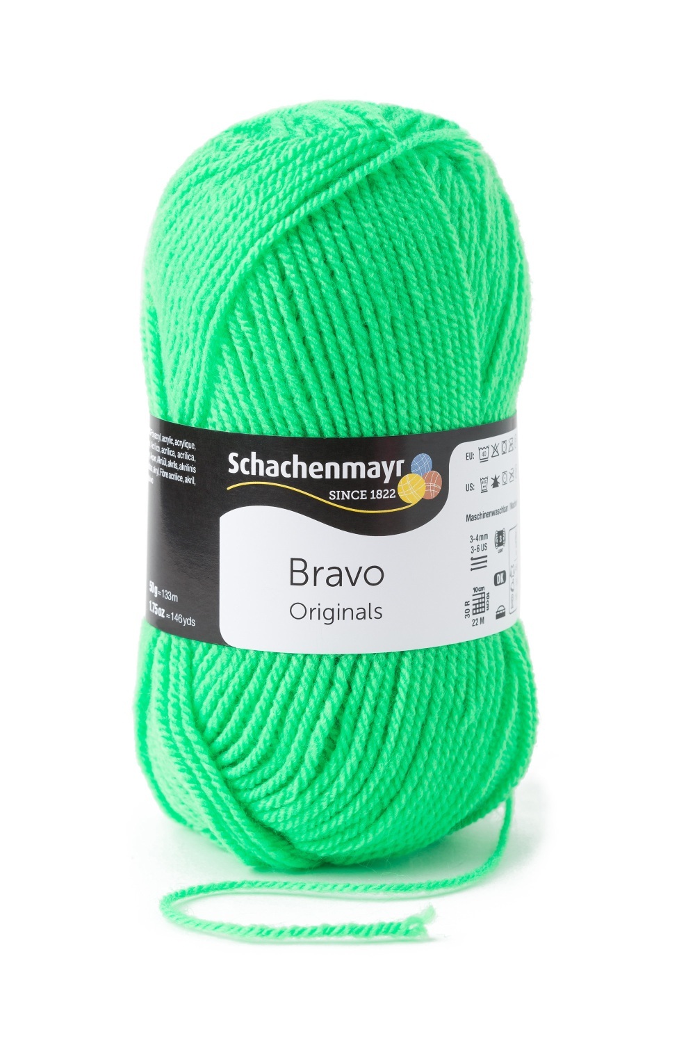Wolle BRAVO - neongrün - 50g