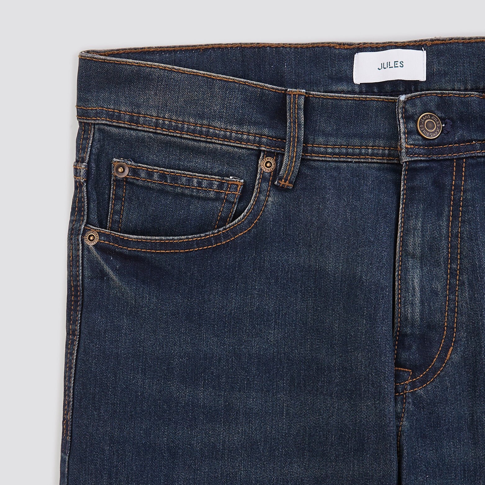 Jean regular en coton et polyester recyclés waterl Bleu