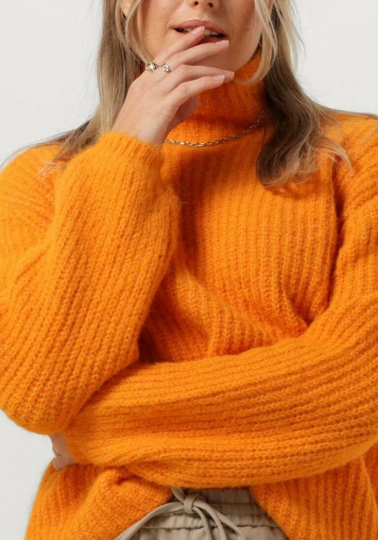 BRUUNS BAZAAR oranje bruuns bazaar trui syringa rika knit