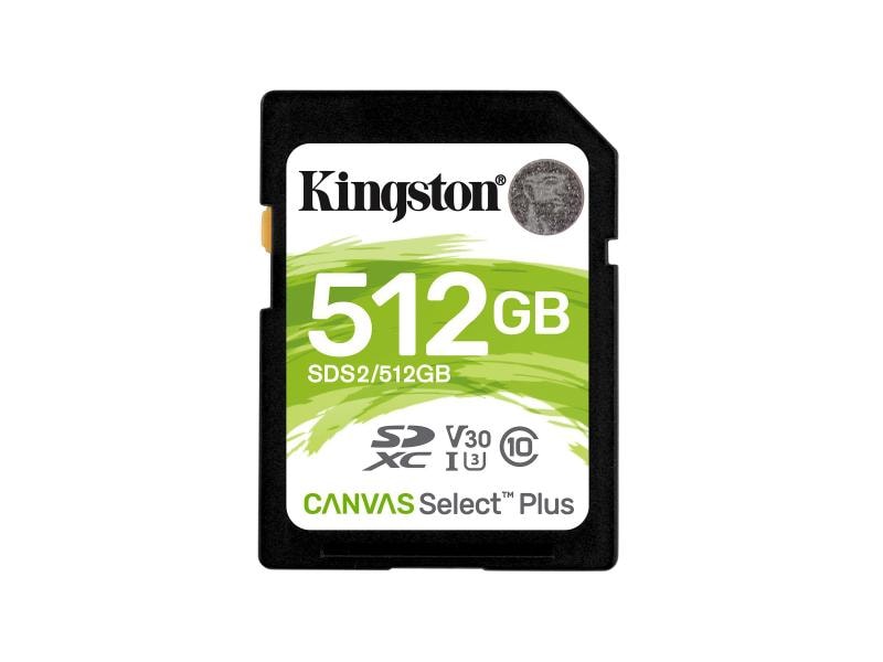 Kingston SDXC-Karte Canvas Select Plus UHS-I 512 GB Speicherkarte, 512 GB, UHS-I, Klasse 10