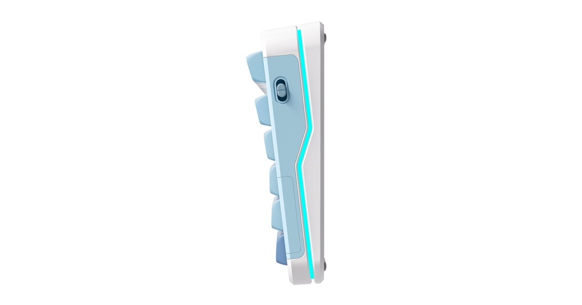 MCHOSEX75 V2 Blue Whale Sea Custom Mechanical, toetsenbord  (Wit/lichtblauw, US lay-out, SWK Whale Sea, 75%, RGB, Hot swap, Double-Shot PBT, draadloos / Bluetooth / USB-C)
