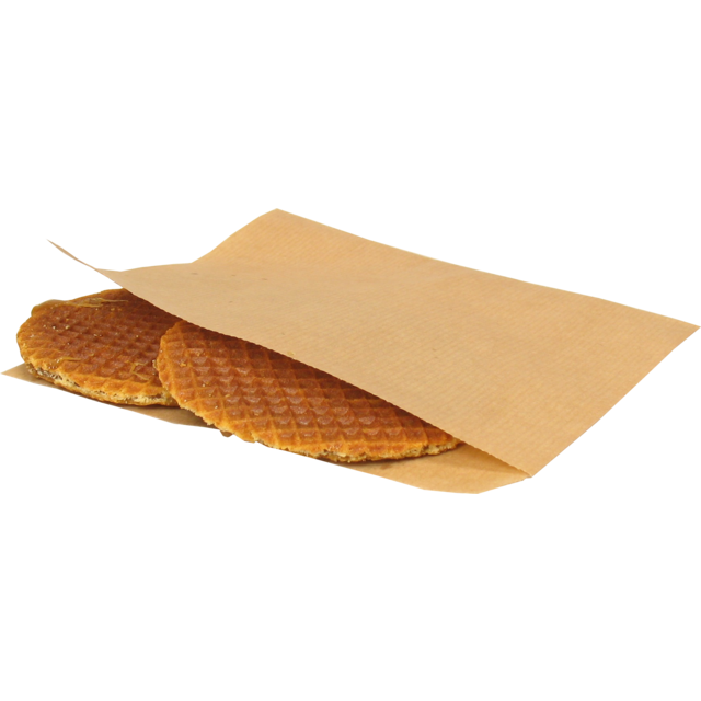 Snackenvelop, 15x15cm, papier, bruin,