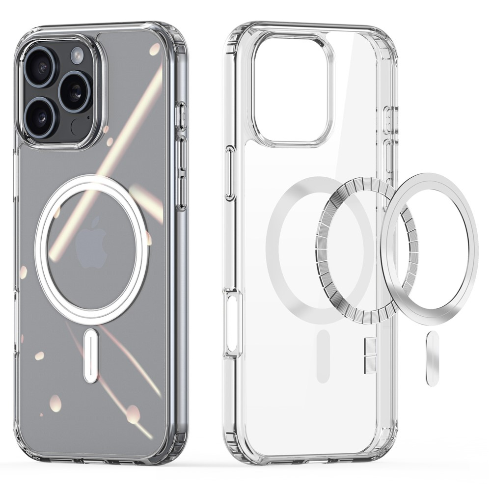 iPhone 16 Pro Max MagSafe Hybrid Hardcase Hülle TPU Bumper   Kunststoff Rückseite - Transparent