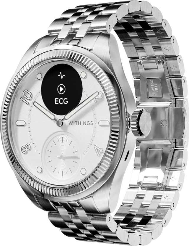Withings ScanWatch Nova Brilliant hybridur 39 mm (sølv)