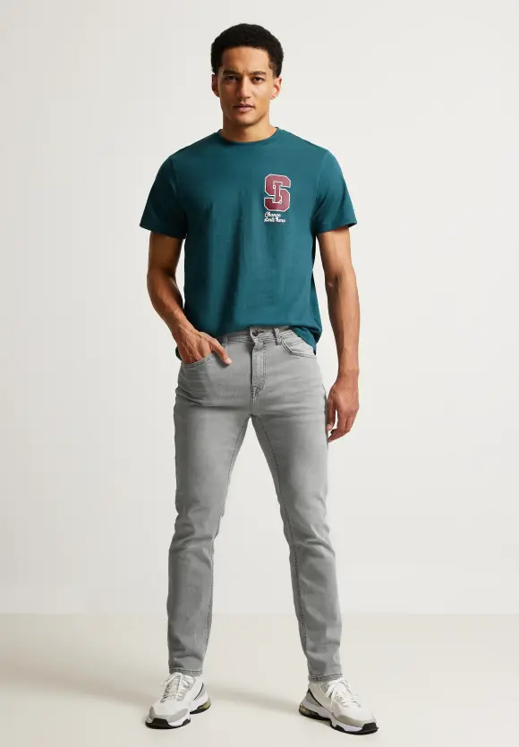 Slim Fit Jeans - light grey heavy bleached