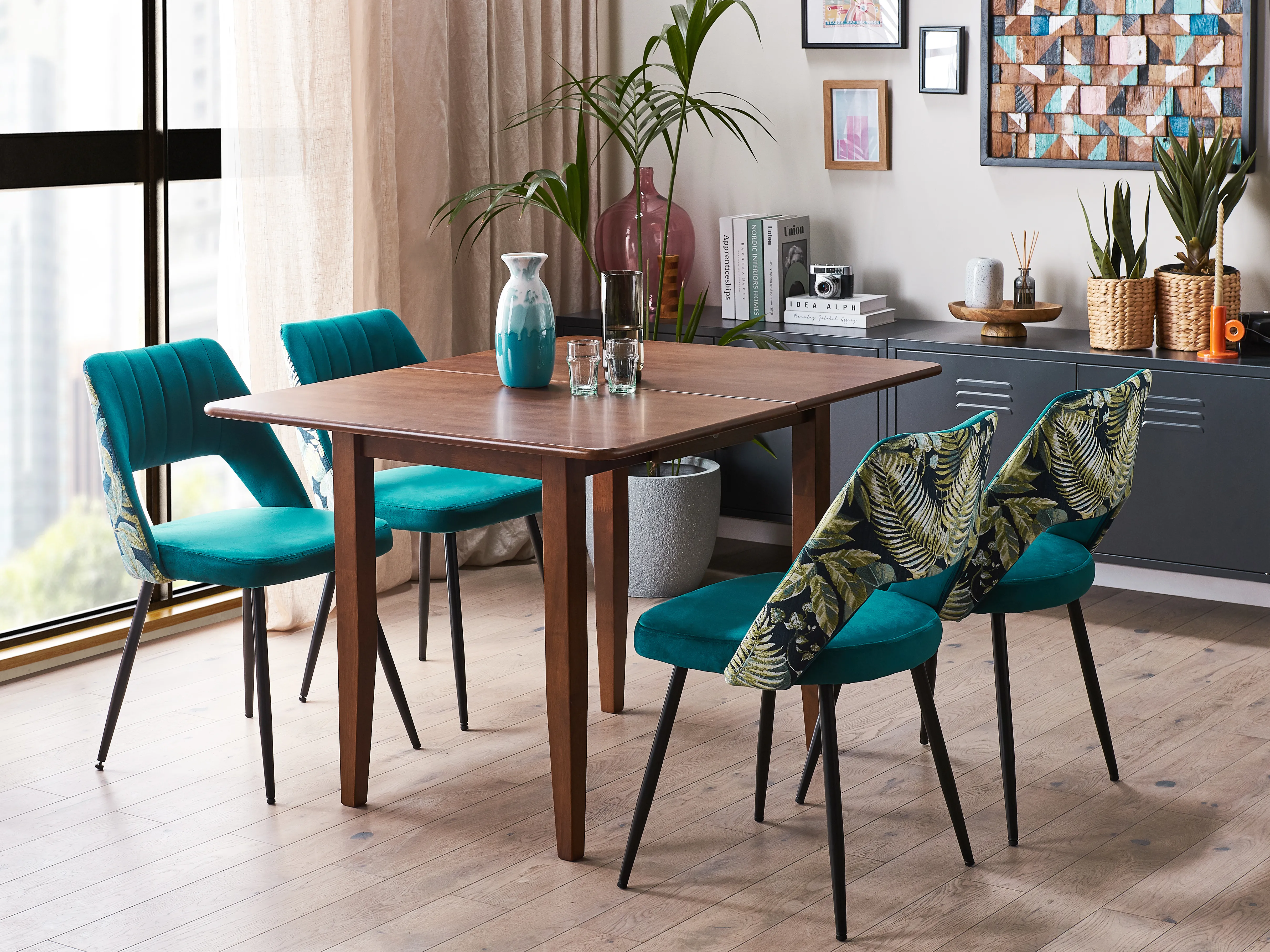 Eettafel uitschuifbaar MASELA Donkerbruin 60 cm Hout 90/120 cm