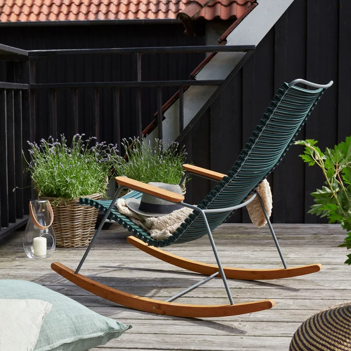 HOUE - CLICK Outdoor Rocking Schaukelstuhl, dusty light blue