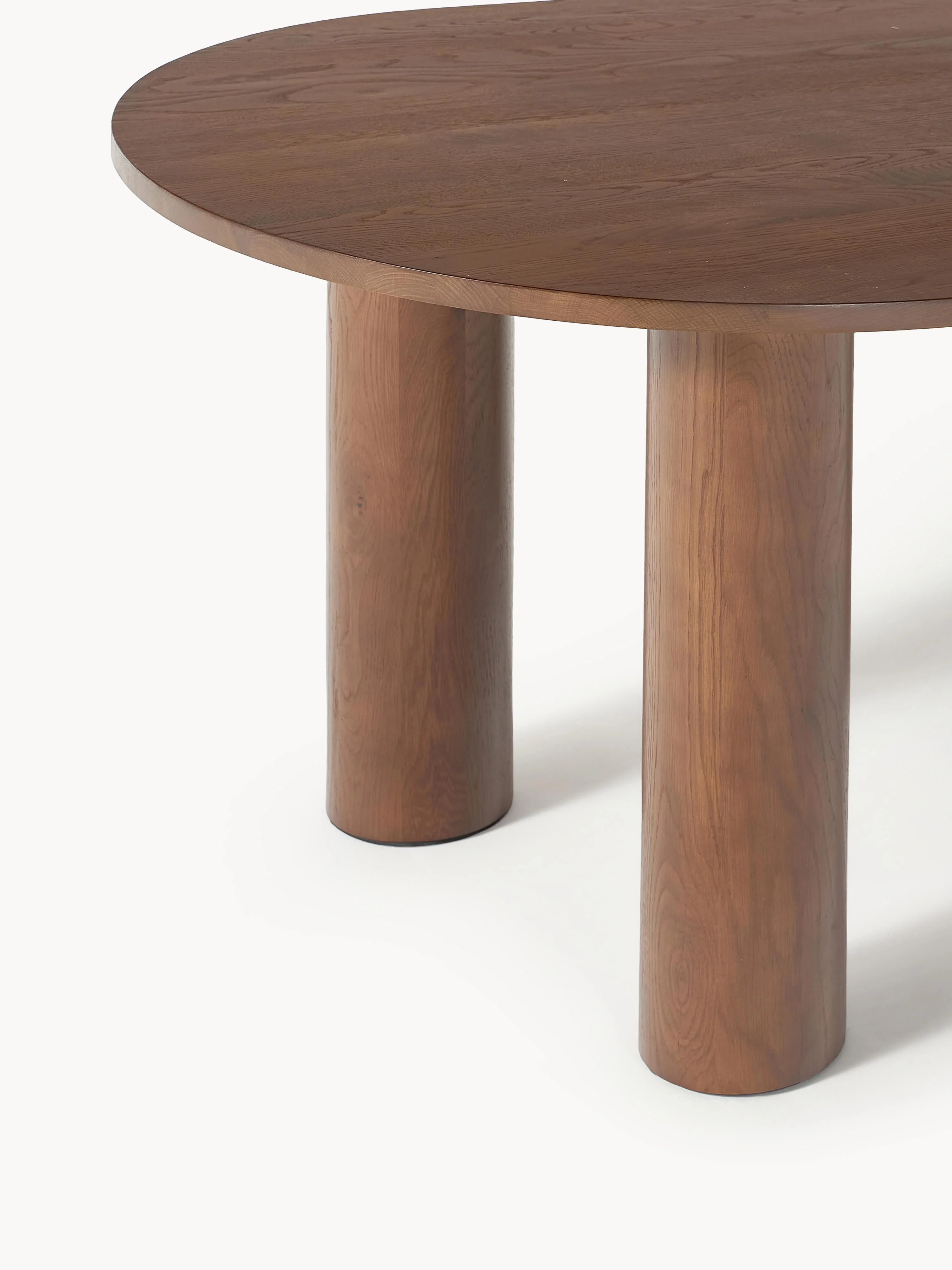 Ovale eettafel Dunia van eikenhout, in verschillende formaten