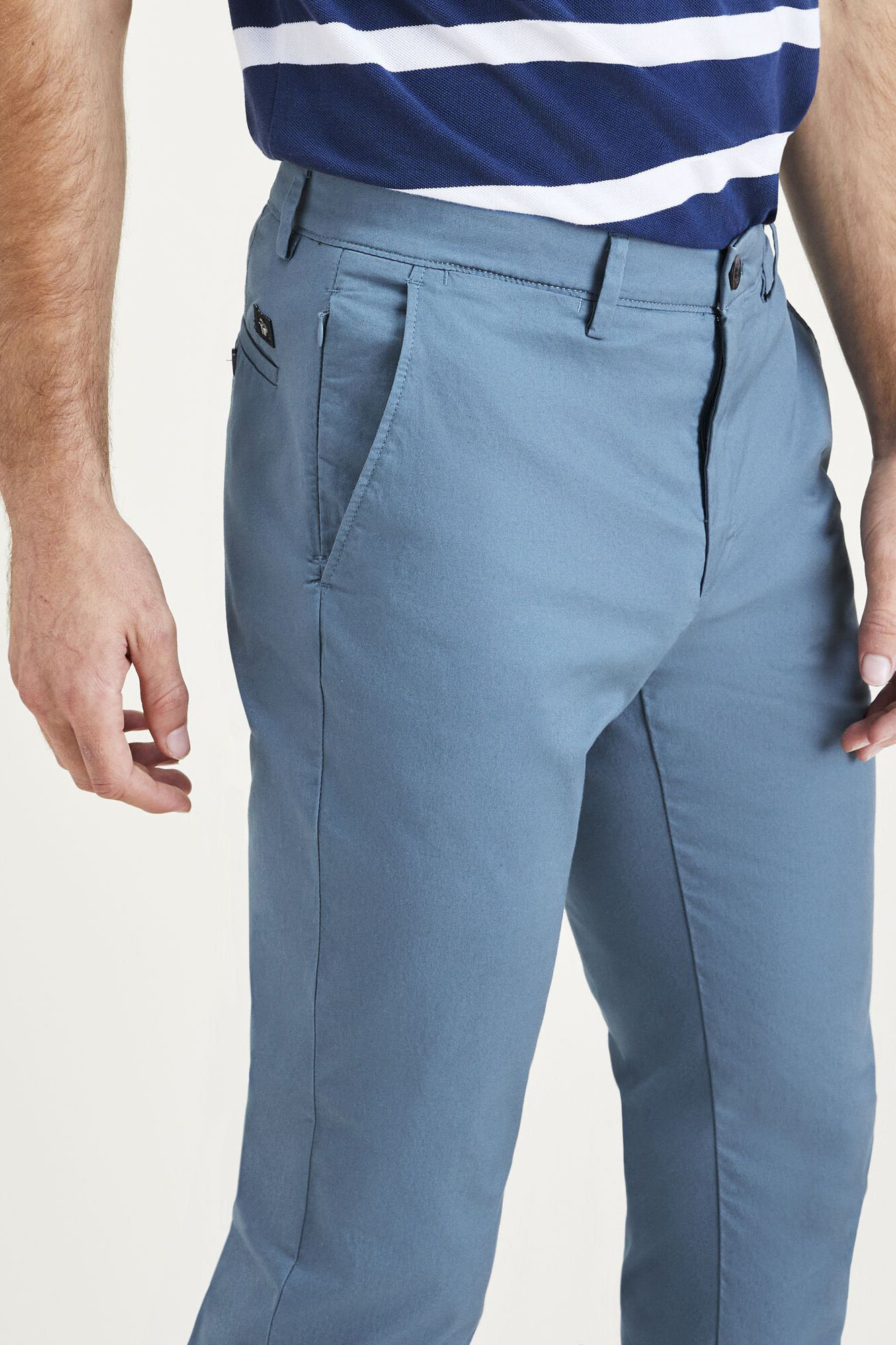 Calça Chino Slim Fit Smart 360 Flex Alpha - Azul