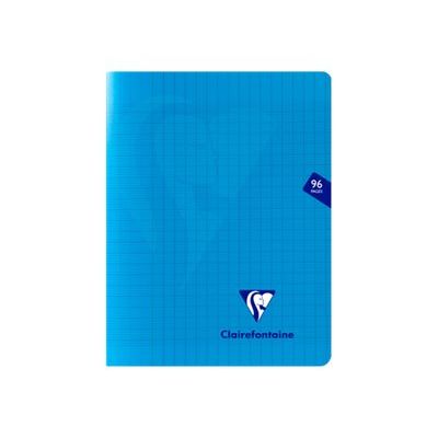 Clairefontaine Mimesys - Cahier polypro 17 x 22 cm - 48 pages - grands carreaux (Seyes) - bleu