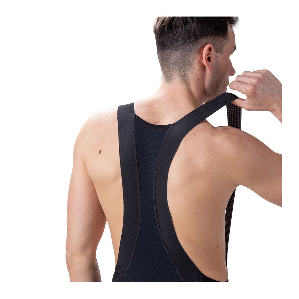 Ale STRADA - Cuissard À bretelles Homme black/fluo yellow
