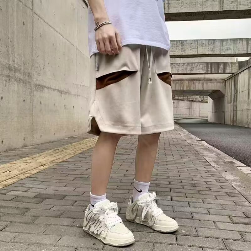 Ateso - Sweatshorts met trekkoord in de taille en tweekleurig paneel