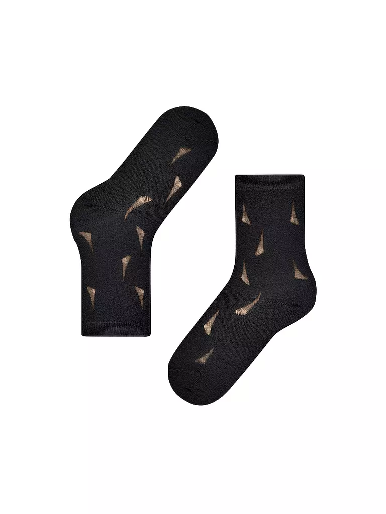 FALKE Socken DISTRESSED black schwarz
