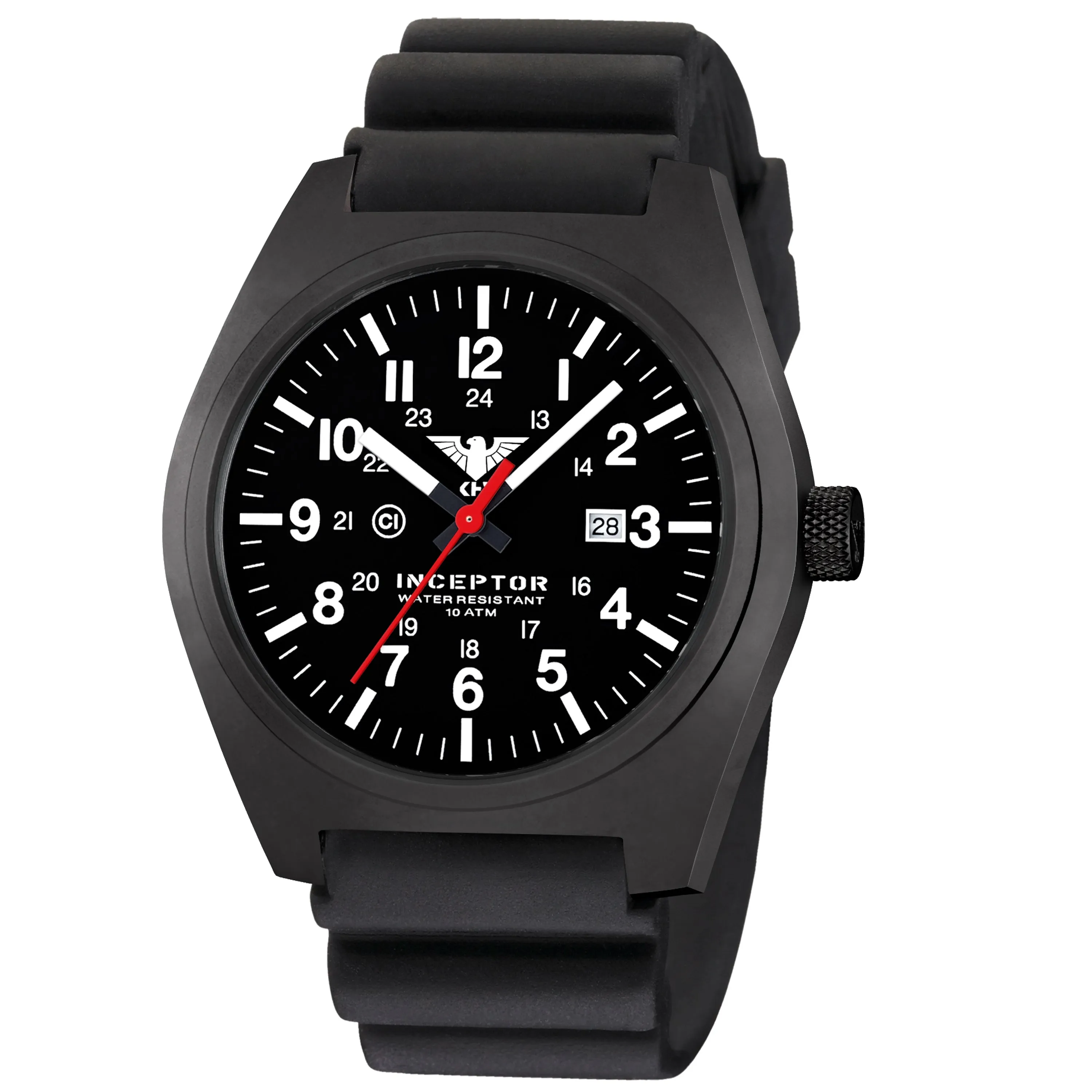 KHS -  Armbanduhr Inceptor Black Steel Diverband