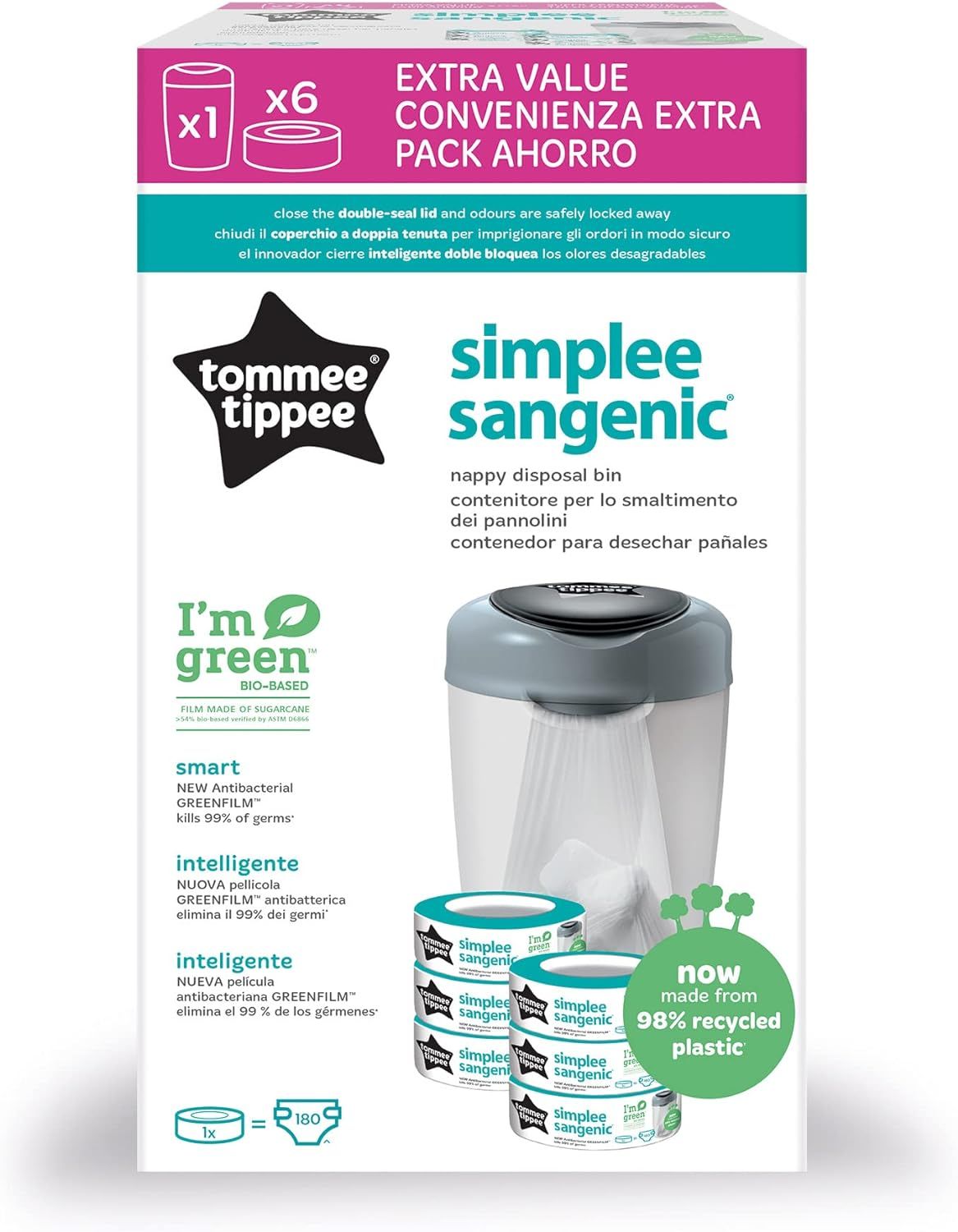 Tommee Tippee Windeleimer Simplee Sangenic