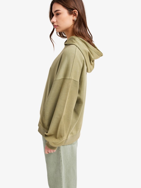 Power Of Nature Sweat à capuche zippé oversize Vert Femme