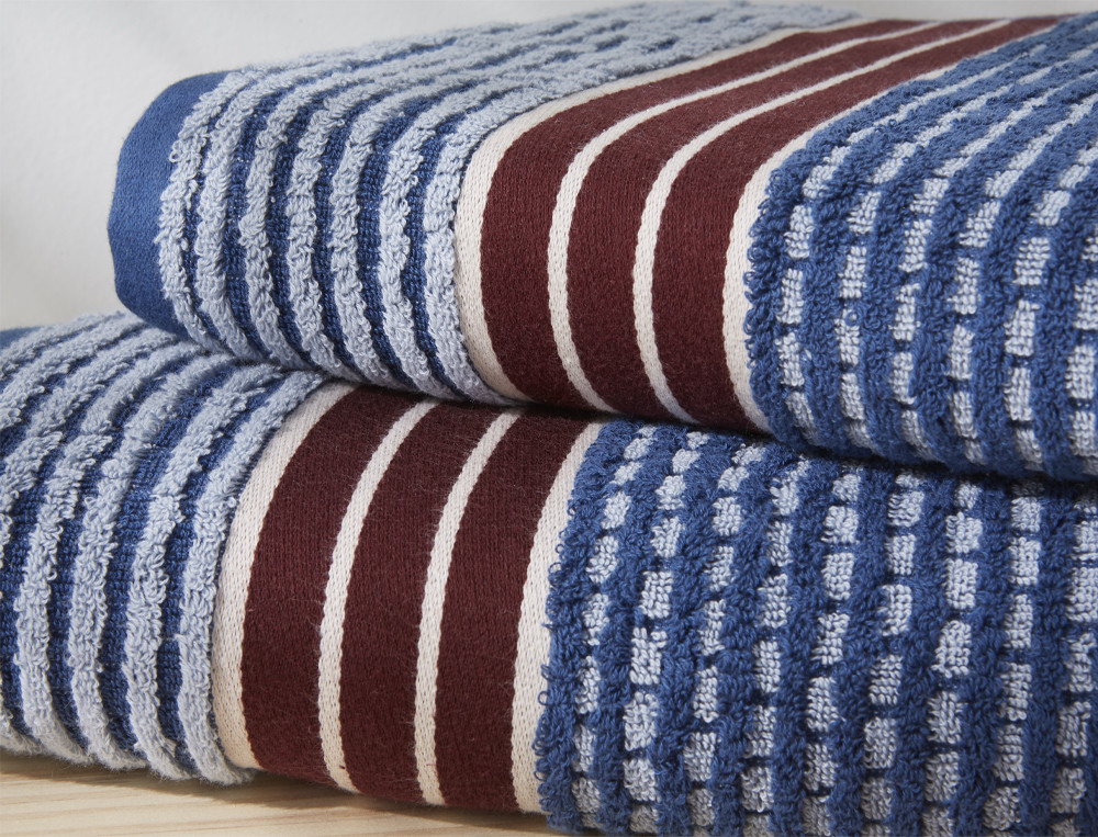 Linge de bain jacquard-Bleu évasion